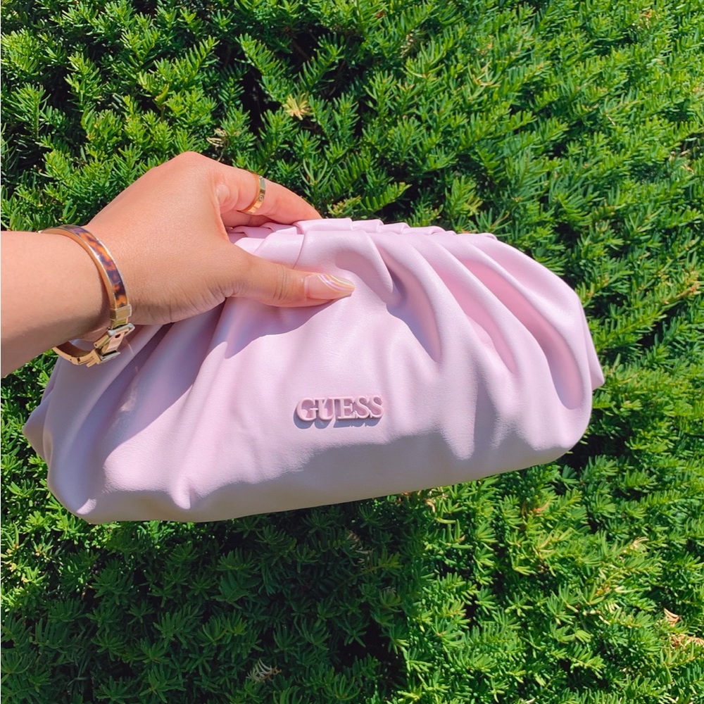 GUESS Blush Pink Gathered Clutch